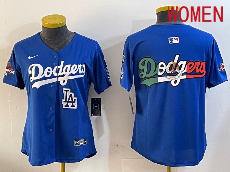 Women Los Angeles Dodgers Blank Blue Game 2024 Nike MLB Jersey style 12056->pittsburgh steelers->NFL Jersey